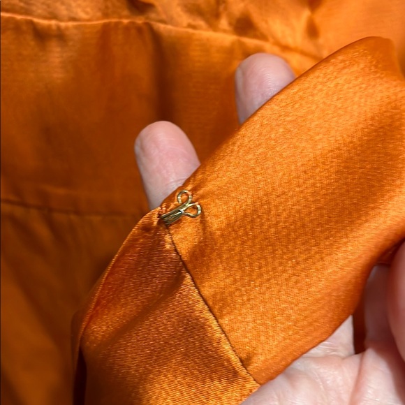 Banana Republic Silk Elegant Orange Wrap Dress - Picture 8 of 12